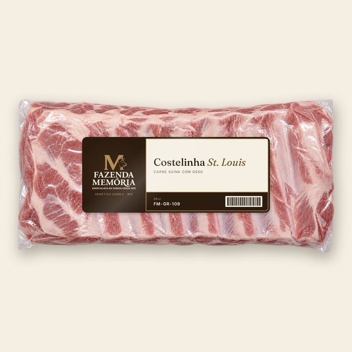 Costelinha St. Louis Fazenda Memória na embalagem a vácuo